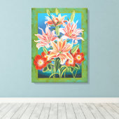 Toile Bouquet à la frontière II (Insitu (Plancher de Bois))