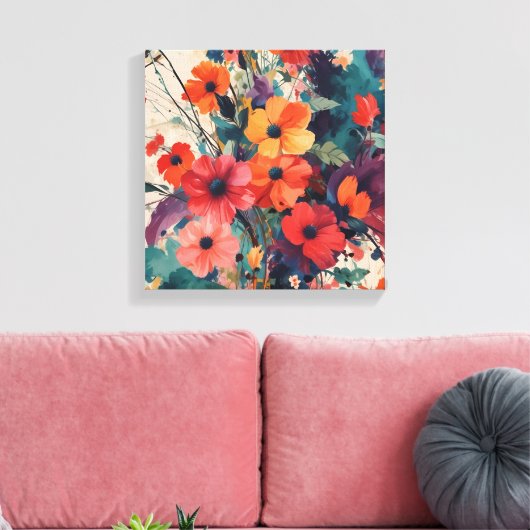 Toile Bouquet Abstrait Gras (Insitu(Salon))