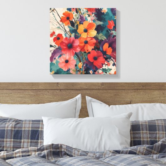 Toile Bouquet Abstrait Gras (Insitu(Chambre))