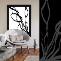 Bouquet Blanc : Abstrait blanc & noir