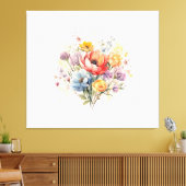 Toile Bouquet coloré d'aquarelle Abstraite (Insitu(Salon))