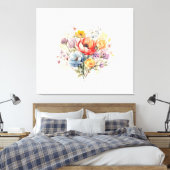 Toile Bouquet coloré d'aquarelle Abstraite (Insitu(Chambre))
