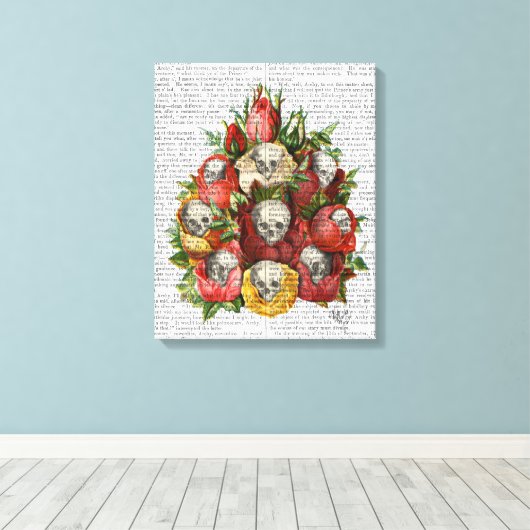 Toile Bouquet de crânes (Insitu (Plancher de Bois))