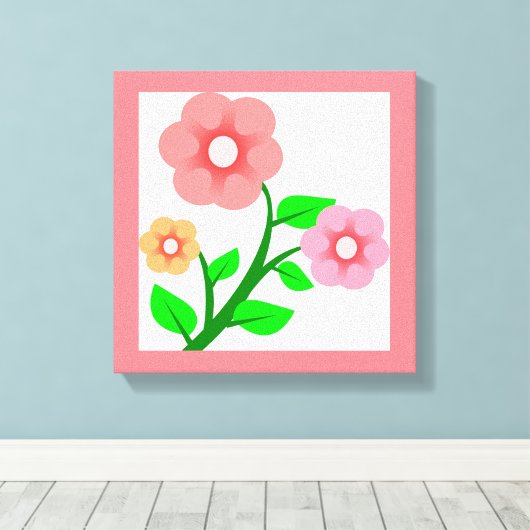 TOILE BOUQUET DE FLEURS (Insitu (Plancher de Bois))