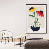 Toile Bouquet de fleurs Abstraites