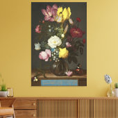 Toile Bouquet de fleurs dans un vase de verre (Insitu(Salon))