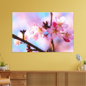 Toile Bouquet de fleurs de sakura dans l'ombre d'un arbr (Insitu(Salon))