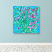 Toile Bouquet de fleurs d'été fleur sauvage peinture flo (Insitu (Plancher de Bois))