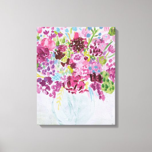 Toile Bouquet de fleurs lumineuses (Recto)