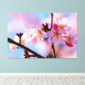 Toile Bouquet De Fleurs Sakura À L'Ombre D'Un Arbre (Insitu (Plancher de Bois))