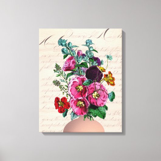 Toile Bouquet de jardin de Calligraphie (Recto)