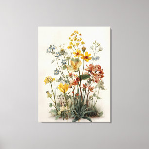 Toile Bouquet de prairie fleurie