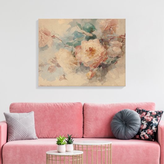 Toile Bouquet de Rose - Franz Bischoff (Insitu(Salon))