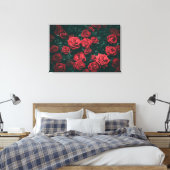 Toile Bouquet de roses rouges (Insitu(Chambre))
