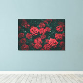 Toile Bouquet de roses rouges (Insitu (Plancher de Bois))
