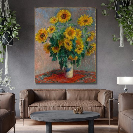 Toile Bouquet de tournesols Monet
