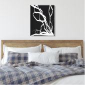 Toile Bouquet Noir : Abstrait noir et blanc (Insitu(Chambre))