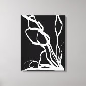 Toile Bouquet Noir : Abstrait noir et blanc (Recto)