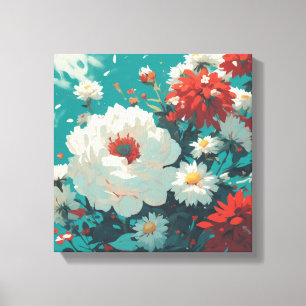 Toile Bouquet Sky : Un arrangement floral rêvé