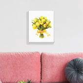 Toile Bouquet Tulipes Jaunes Fleur Florale (Insitu(Salon))