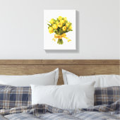 Toile Bouquet Tulipes Jaunes Fleur Florale (Insitu(Chambre))