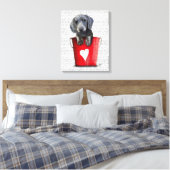Toile Bouquets d'amour Chiot de Dachshund (Insitu(Chambre))