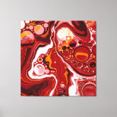 Toile Bourgogne et blanc Digital Fluid Art (Recto)