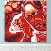 Toile Bourgogne et blanc Digital Fluid Art (Insitu (Plancher de Bois))