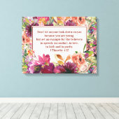 Toile Bourgogne Floral Bible Chrétienne Timothée Jeuness (Insitu (Plancher de Bois))