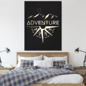 Toile Boussole d'aventure Montagnes (Insitu(Chambre))