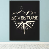Toile Boussole d'aventure Montagnes (Insitu (Plancher de Bois))
