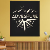 Toile Boussole d'aventure Montagnes (Insitu(Salon))