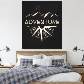 Toile Boussole d'aventure Montagnes (Insitu(Chambre))