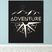 Toile Boussole d'aventure Montagnes (Insitu (Plancher de Bois))