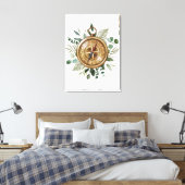Toile Boussole de feuillage à l'aquarelle (Insitu(Chambre))