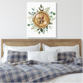 Toile Boussole de feuillage à l'aquarelle (Insitu(Chambre))
