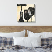 Toile Bouteille à vin avec deux verres (Insitu(Chambre))