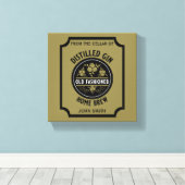 Toile Bouteille Gin Personnalisée (Insitu (Plancher de Bois))
