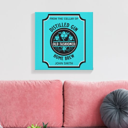 Toile Bouteille Gin Personnalisée (Insitu(Salon))