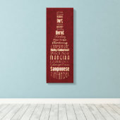 Toile Bouteille Wine Words (Insitu (Plancher de Bois))