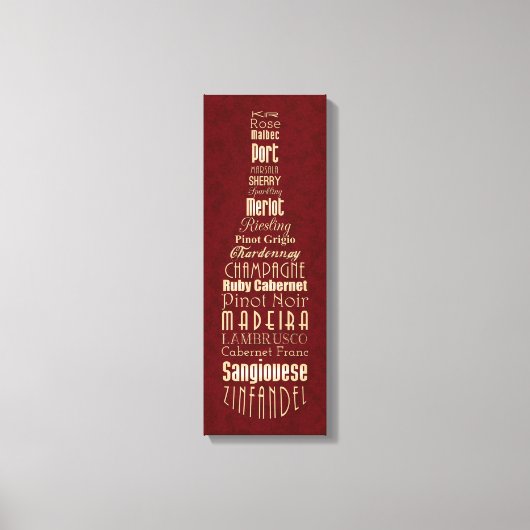 Toile Bouteille Wine Words (Recto)