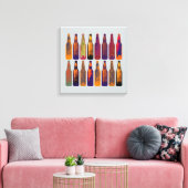 Toile bouteilles de bière en couleurs (Insitu(Salon))