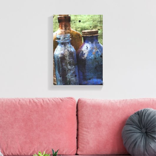 Toile Bouteilles vintages (Insitu(Salon))