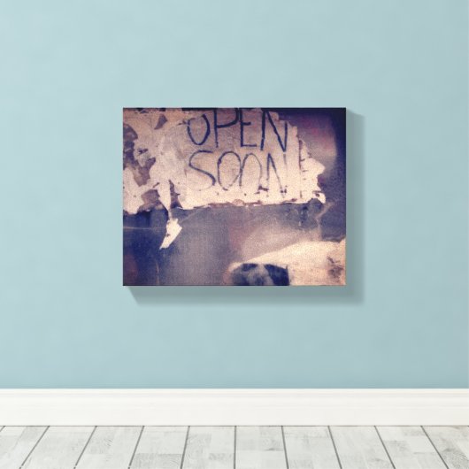 Toile Boutique Abandonnée Avec Déclinaison Ouvrir Bientô (Insitu (Plancher de Bois))