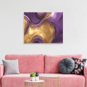 Toile Boutique violette-Collection d'art violet et or (Insitu(Salon))