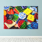 Toile Boutons décoratifs colorés (Insitu (Plancher de Bois))