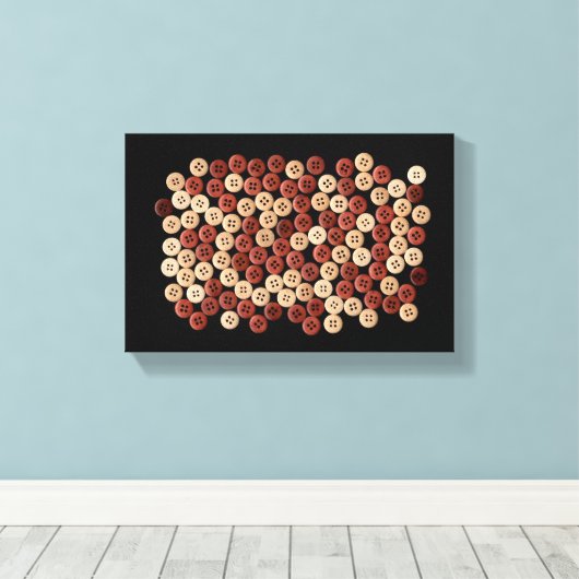 Toile Boutons - Photographie d'art (Insitu (Plancher de Bois))