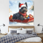 Toile Bouviers Des Flandres Chien à Sledge Noël (Insitu(Chambre))