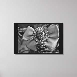 Toile Bow en argent et cristaux
