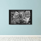 Toile Bow en argent et cristaux (Insitu (Plancher de Bois))